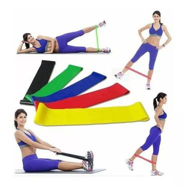 Imagem de Kit Academia Colchonete + 5 Elastico Mini Band - Capa Shop