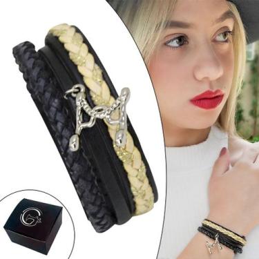 Imagem de Pulseira Couro Fem Country Ajustável Cela Arreio - GRANADO ACESSÓRIOS