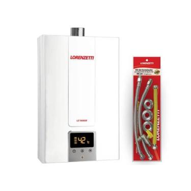 Imagem de Aquecedor Lorenzetti A Gás Lz 1600de Digital GN (Gas de Rua) COM KIT