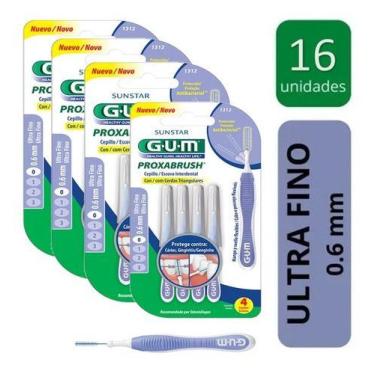 Imagem de Escova Interdental Proxa Brush 0.6 Ultra Fina Lilás C/16 Gum
