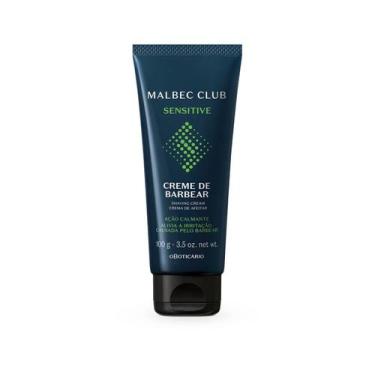 Imagem de O BOTICARIO MALBEC CLUB SENSITIVE CREME DE BARBEAR 100g - O Boticário