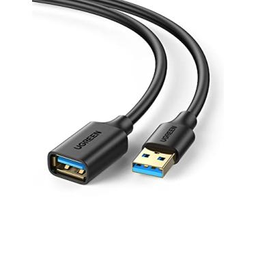 Imagem de UGREEN Extensor USB, cabo de extensão USB 3.0 macho para fêmea Cabo USB Transferência de dados de alta velocidade compatível com webcam, gamepad, teclado USB, mouse, unidade flash, disco rígid