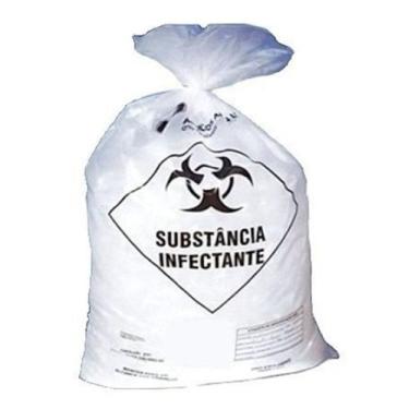 Imagem de Saco De Lixo Hospitalar Branco 30 L C/100 CIB - RAVA, Branco