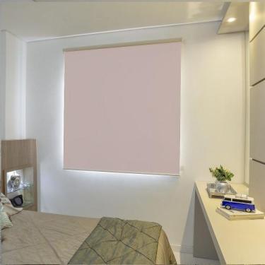 Imagem de Persiana Rolo (1,55Larg. x 2,25Alt.) Blackout Rosa Bebê - Vogaflex