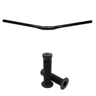 Imagem de Guidão Voador Preto 31.8mm 700mm + manopla com Flange 130mm - Elleven