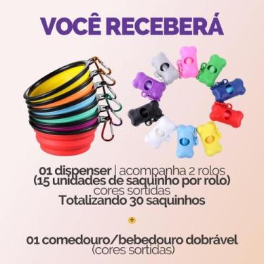 Imagem de Kit Cata Caca Rolinhos C/ 15 Sacos De Lixo Cada Coco Pet Gato E Cachor