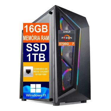 Imagem de Computador Tech Power AMD Ryzen 7 5700g, SSD 1TB Nvme M.2, 16GB De Memória DDR4, WINDOWS 11 Pro