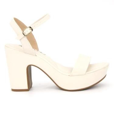 Imagem de Sandália Via Uno Feminina 381028 Salto Alto Fivela Confortavel, 35, Of