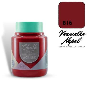 Imagem de Tinta Chalk Paint Acrilex 100ml 816 Vermelho Nepal