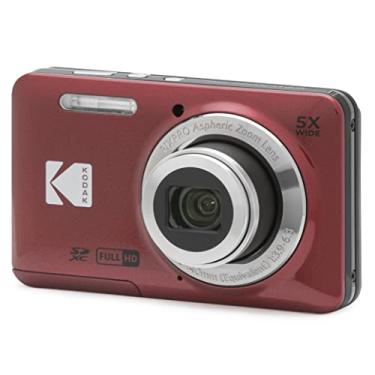 Imagem de KODAK Câmera digital PIXPRO Zoom FZ55-RD de 16 MP com zoom óptico de 5 x 28 mm de largura e tela LCD de 2,7 polegadas (vermelha)