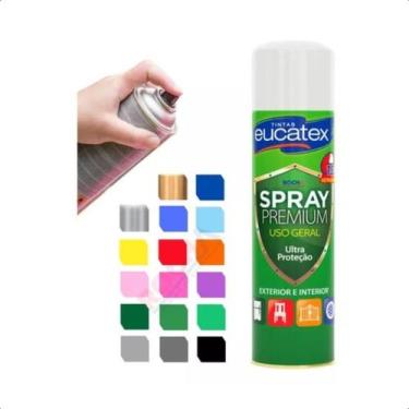 Imagem de Tinta Spray Eucatex P/ Pintar Moveis Metal Plastico Mdf 400ml,  Branco