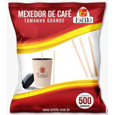 Imagem de 1.000 Mexedor de Bebida Drink Suco Café Chá Madeira 15cm - AAZ