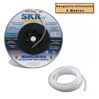 Imagem de Mangueira de Ar em silicone para Aquario Compressor Aquarismo - Metro 