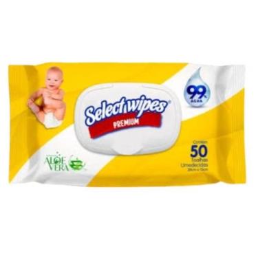 Imagem de Toalhas Umedecidas Select Wipes Premium 50 Cada C/15 pacotes 