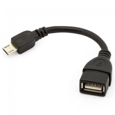 Imagem de Cabo Adaptador OTG Micro USB V8 Android Macho para USB Fêmea - Lelong,