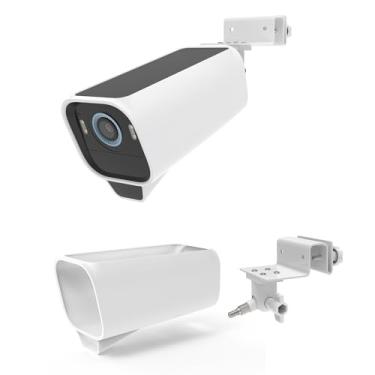 Imagem de Suporte de montagem de calha + capa de silicone para câmera Eufy Security eufycam S3 Pro (branca)