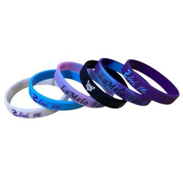 Imagem de 6 pulseiras de silicone LaMelo Ball Basketball – Pulseira esportiva ajustável para fãs – Presente ideal para fãs e acessório de treinamento, Silicone