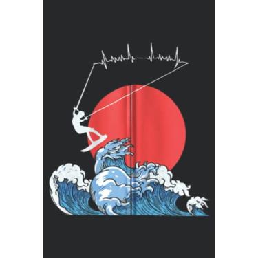 Imagem de Novelty Kiteboarding KiteSurfing Powerkiting PowerKite Zip Pretty: Lined Journal Notebook To Do Schedule, Medium 6x9 Inches, 100 Pages, Printed Cover