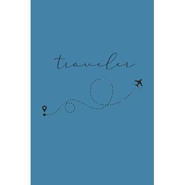 Imagem de Reisetagebuch, Travelbook A5, blau: 120 Seiten, 6x9 Inc., Tagebuch, Reise, Travel, Welt, Weltkarte, Wanderlust, Weltenbummler, Abenteuer, Erlebnisse, ... Ideenbuch, Schreibheft, Traveltagebch