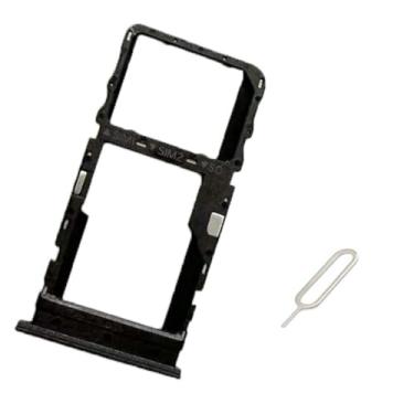 Imagem de UPONEW Bandeja de cartão SIM TCL 40 X 5G 40X 5G e suporte de cartão SIM Micro SD Peça de substituição (preto)