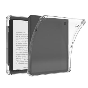 Imagem de Zrengp Capa transparente para E-Reader Kobo Sage 20.3 cm N777 N778K, capa ultrafina TPU macia à prova de choque transparente para e-book Kobo Sage 2021 20.3 cm (para Kobo Sage 20.3 cm 2021 N777 N778K)