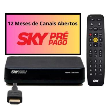Imagem de Receptor SKY Pre Pago HD com 12 Meses de Canais Abertos