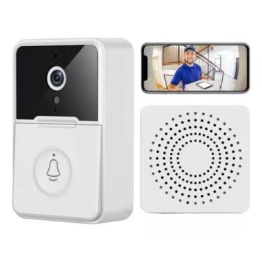 Imagem de Interfone Sem Fio Smart Com Câmera Wifi E Visão Hd - Campainhas e Cia
