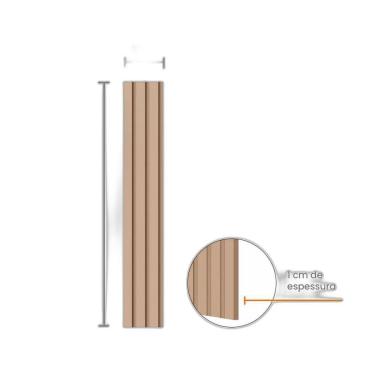 Imagem de Painel Ripado Eva Laminado Autocolante 10Cm Play Creme - 10M