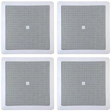 Imagem de Kit 4 Arandelas JBL 6CO1Q Quadrada Branca - 50 Watts RMS