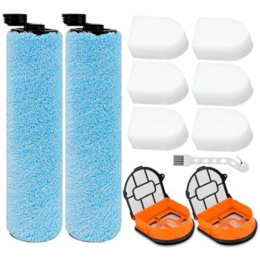 Imagem de WD161 Escova de rolo e encaixe de substituição para aspirador Shark HydroVac MessMaster WD160 WD161 WD260 WD261 WD265 AW261, compare com as peças WDFF1 e XSKBRSHRLKT200, inclui 2 escovas, 2 filtros e