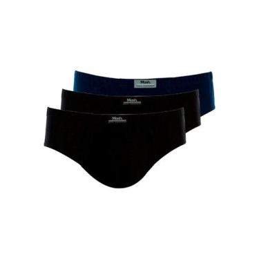 Imagem de Kit com 3 Cuecas Slip Mash 074.58 Colorido, Preto, GG