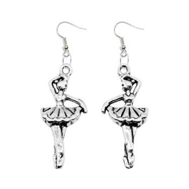 Imagem de Brincos Bailarina Vintage Balé Anzol de Aço Inox - RECANTO ASTRAL 