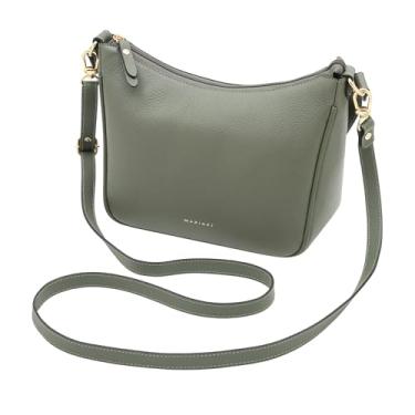 Imagem de Mariart Macaúba Bolsa Transversal Feminina de Couro Bovino Legítimo (Army)