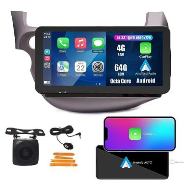 Imagem de KUNFINE 26.2 cm QLED/IPS 1600 x 720 tela sensível ao toque CarPlay e Android Auto Android Autoradio Navegação veicular estéreo multimídia Player GPS Rádio DSP Forhonda serve para 2007-2014