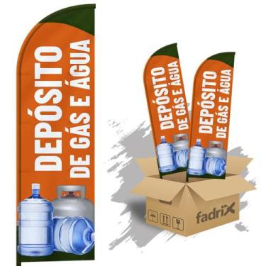 Imagem de Wind Banner 3mt Depósito de Gás e Água Completo Kit C/ 2unds - Fadrix