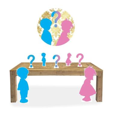 Imagem de Kit Display Festa Chá De Revelação + Painel Elipse Mdf