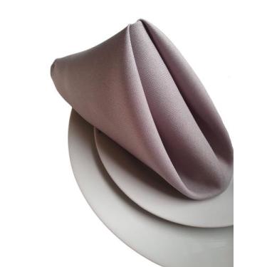 Imagem de Kit Guardanapo de Boca de Tecido Mesa Posta 4 pç Oxford Liso Cinza - M