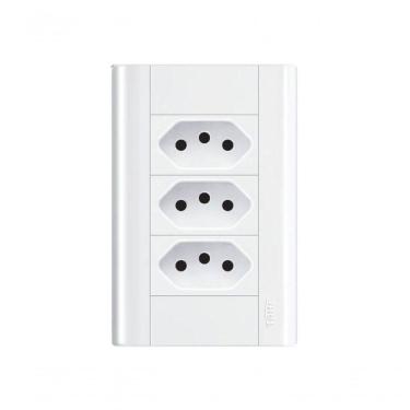 Imagem de Conjunto Fame Modulare - Tomada Tripla 2p+t 10a