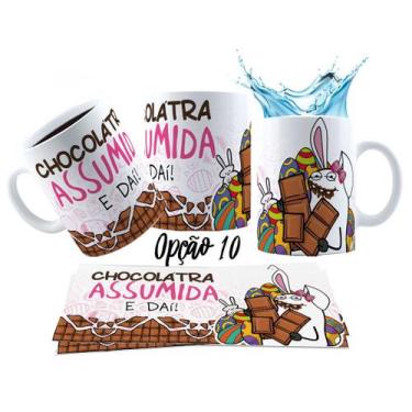 Imagem de Caneca 325ml Gino Páscoa Toma chocolate pra acalmar esse teu estresse 