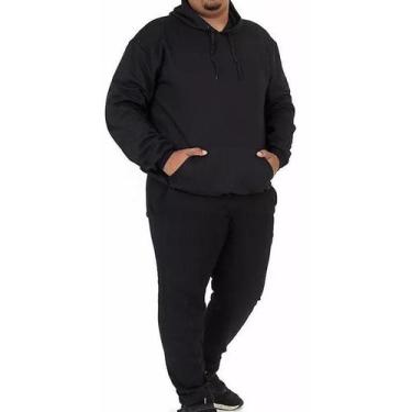 Imagem de Conjunto Moletom Canguru Plus Size Masculino Com Bolso e Capuz - Az St