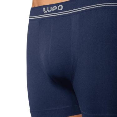 Imagem de Cueca Lupo Boxer Microfibra Sem Costura 436-004, Blue nights, M