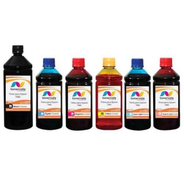 Imagem de Kit 6 Tinta Tankfull Para Epson T 082 CMYK - Impressoras Epson R290 R2
