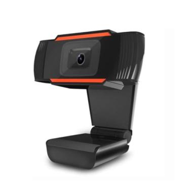 Imagem de Webcam USB para PC 1080p com Microfone, Preto e Laranja