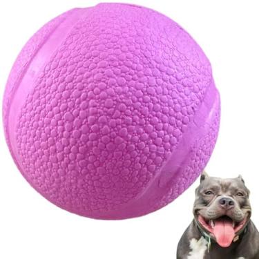 Imagem de Brinquedo Para Cães Bola Lisa Grande Maciça Extra Forte 95mm Cachorro destruidor Grande Hard (Rosa)