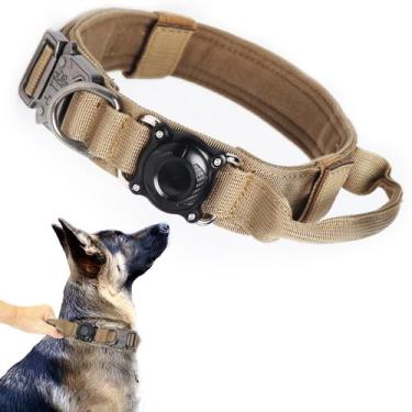 Imagem de Coleira tática para cães Xqpetlihai impermeável com suporte Airtag