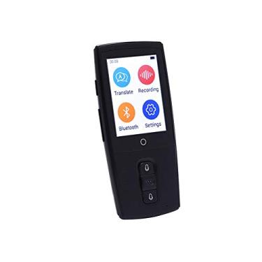 Imagem de Tradutor de voz de idioma, mini tradução simultânea de voz portátil inteligente com tela sensível ao toque, suporta 43 idiomas e WiFi, para aprendizado de negócios, viagens, compras, preto necessário