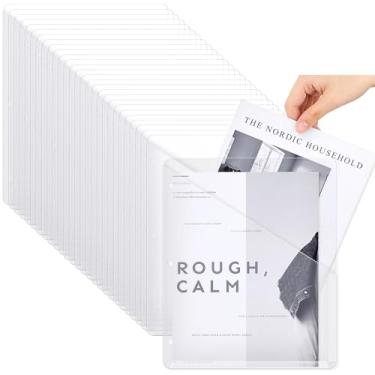 Imagem de Seajan 150 bolsos para fichário com 3 argolas de plástico transparente, divisórias de documentos com 3 furos, organizador de jaqueta com 2 bolsos para escritório, escola