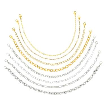 Imagem de LiQunSweet 8 peças 8 estilos 28 cm correntes de chapéu de freio de alumínio a granel boné de bola esportiva de substituição para joias faça você mesmo chapéu acessórios de pano jaqueta calça decoração