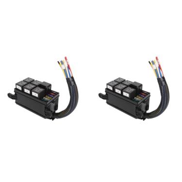 Imagem de Kit de Caixa de relé de Fusível 12V, 2 Peças, Relés de 4 Pinos para Fusíveis Estilo, para Motor Marinho Automotivo