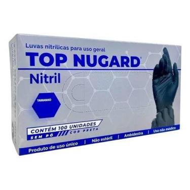 Imagem de Luva Nitrílica Preta Black Sem Pó Tamanho G Caixa Com 100 Unidades Nug